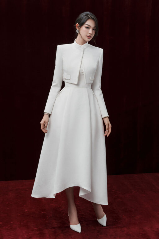 Xenia sequin trim crop jacket