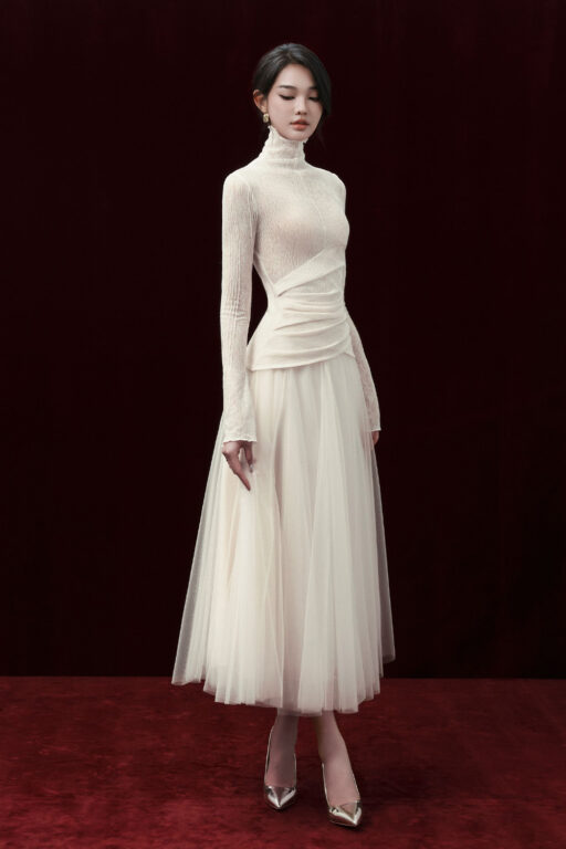 Lilou sheer top with flared sleeves