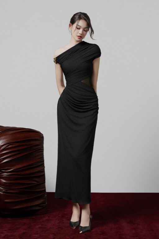 Juniper cut-out rib knit midi dress