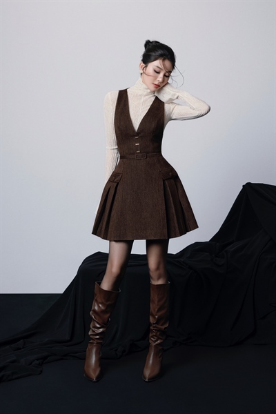 Asteria gilet dress