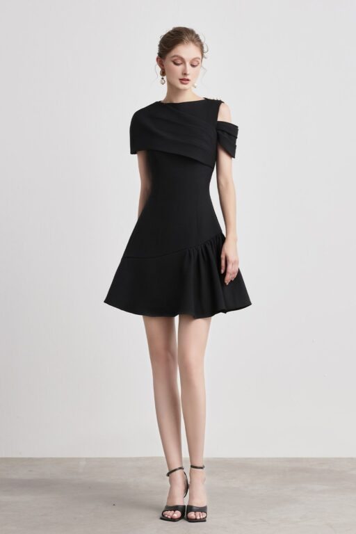 Caballo Cape Asymmetric Dress