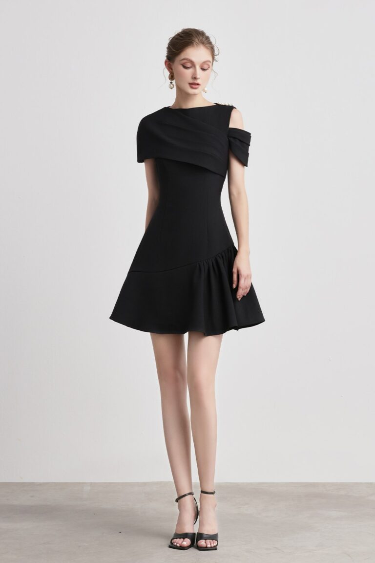 Caballo Cape Asymmetric Dress