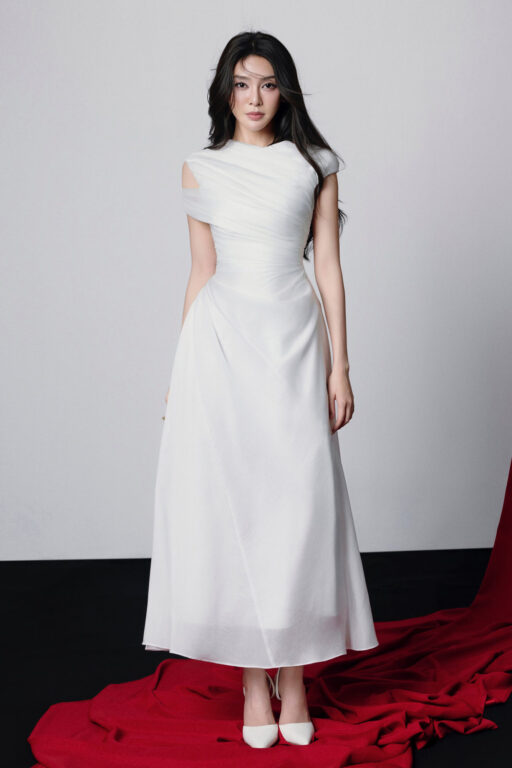 Maia Ruffled Midi Dress