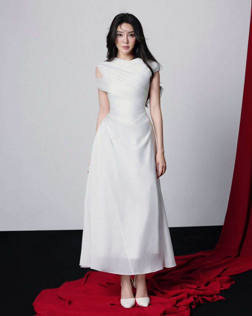 Maia Ruffled Midi Dress