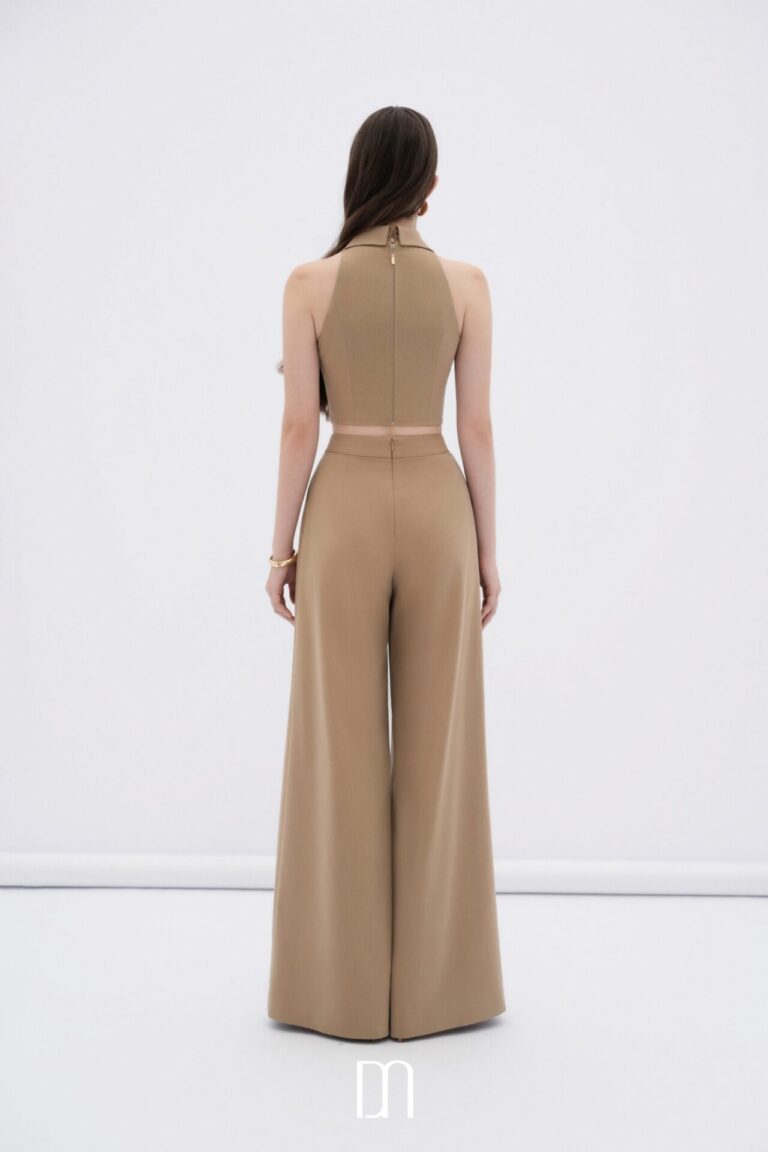 Stella wide-leg pleated trousers