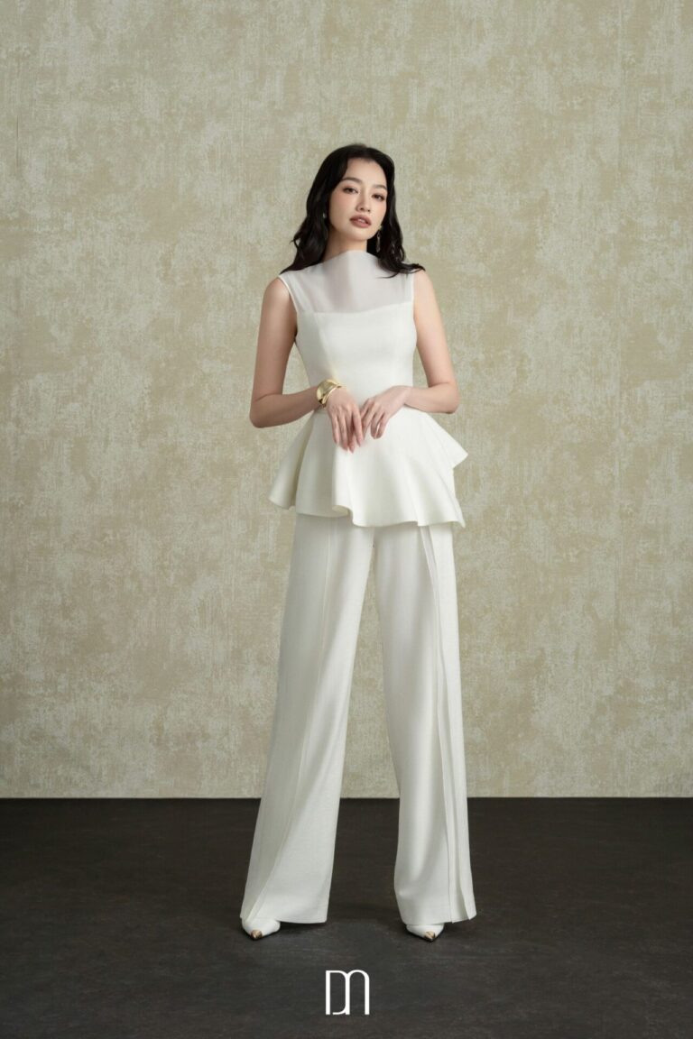 Maela Asymmetric Peplum Top