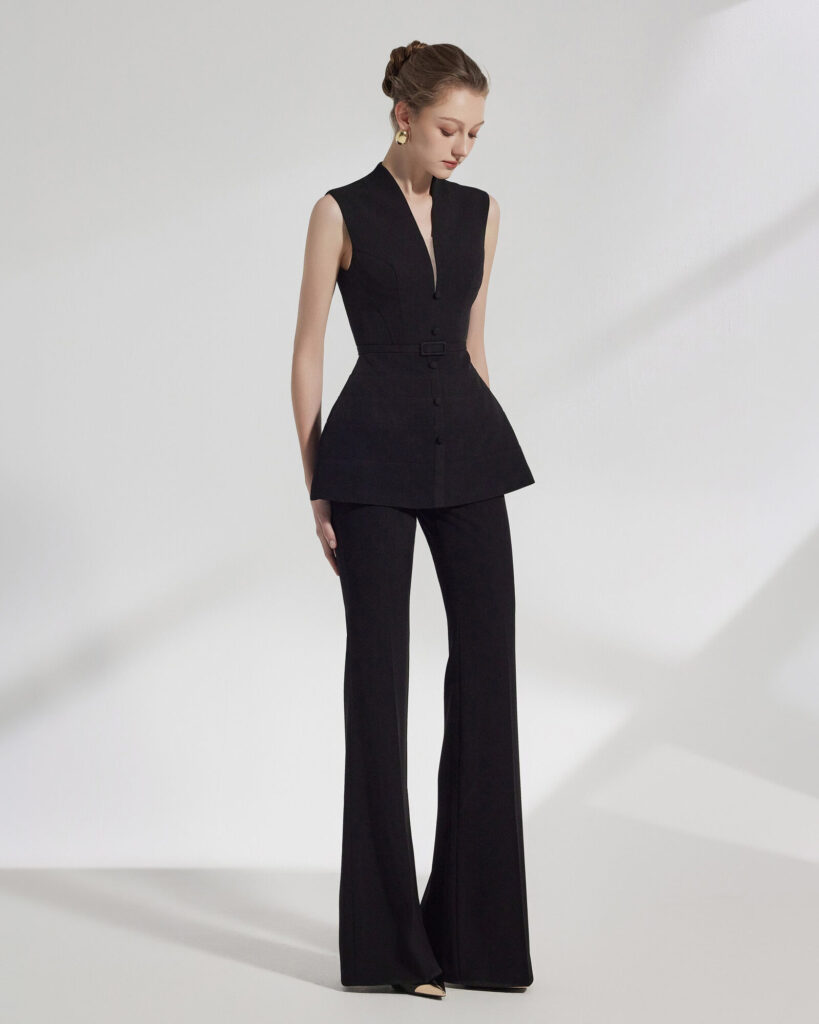 Nyx V-neck Sleeveless Peplum Top