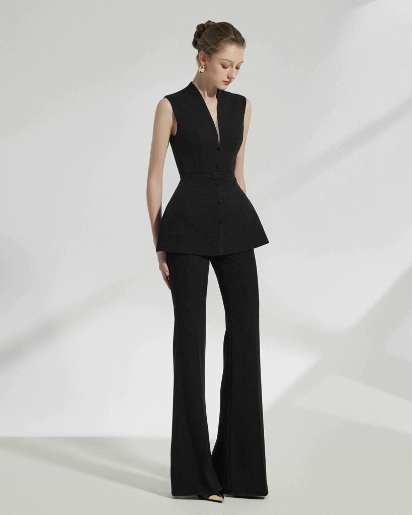 Nyx V-neck Sleeveless Peplum Top