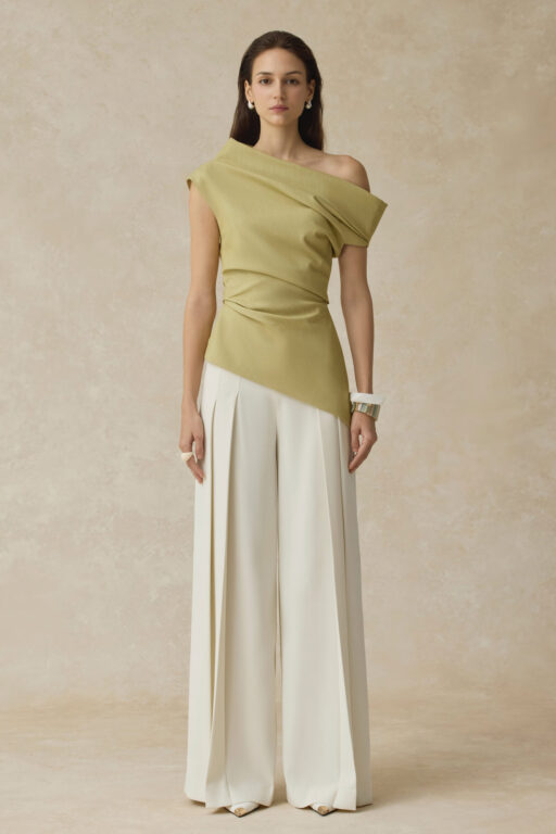 Phoebe Asymmetrical One-Shoulder Draped Top
