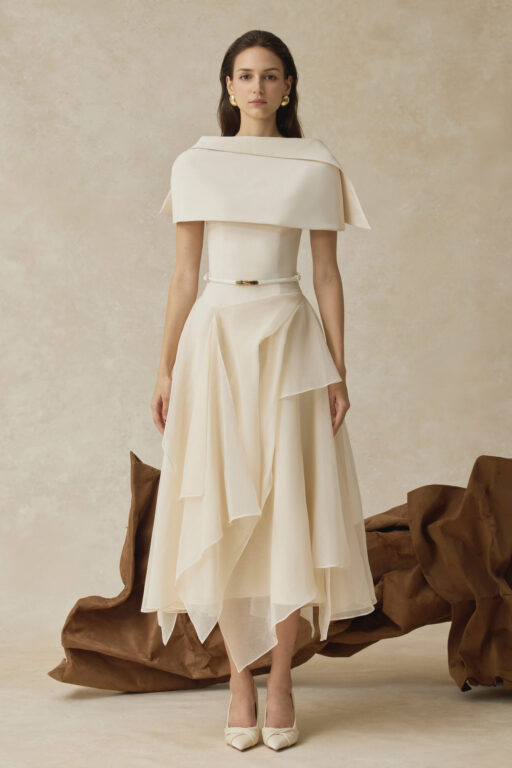 Seraphelle Layered A-line Midi Dress