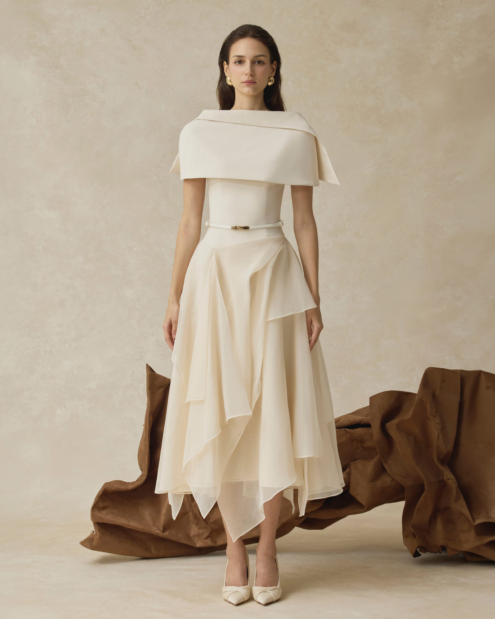 Seraphelle Layered A-line Midi Dress