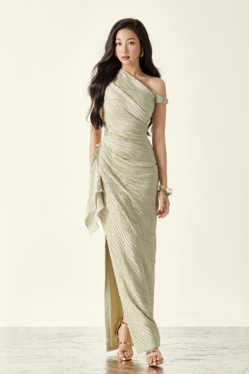 Oliver Asymmetric Drapping Bodycon Dress