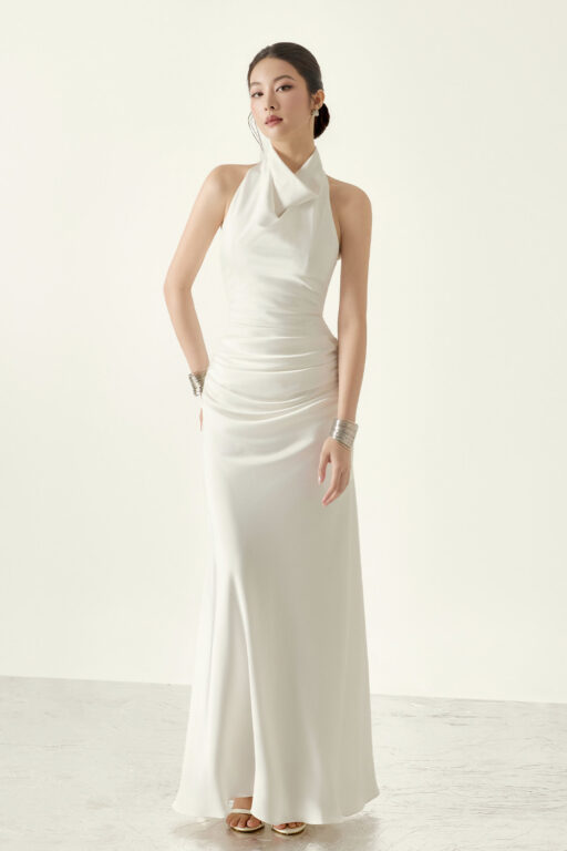Eleanor Backless Fishtail Maxi Dress
