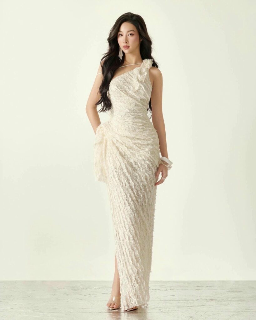 Beatrice Asymmetrical Slit Dress