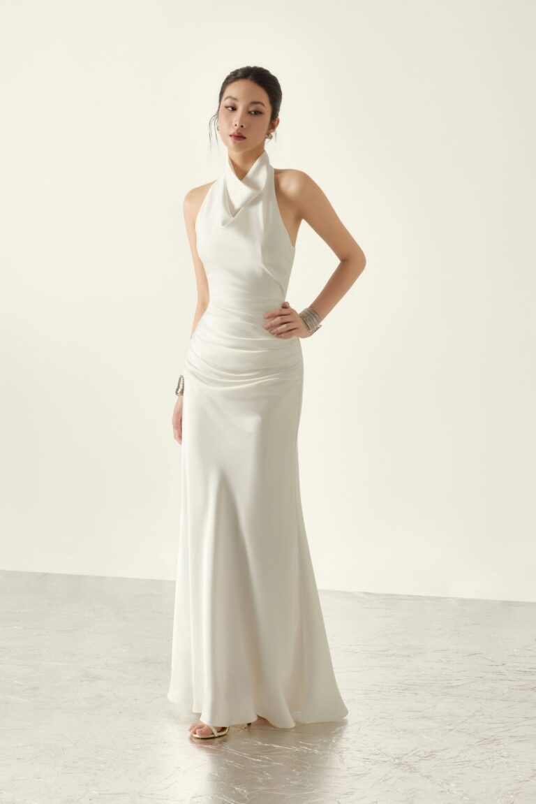 Eleanor Backless Fishtail Maxi Dress
