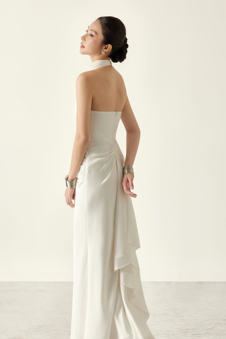 Eleanor Backless Fishtail Maxi Dress