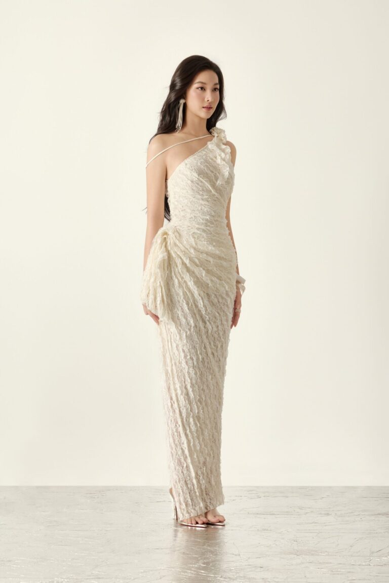 Beatrice Asymmetrical Slit Dress