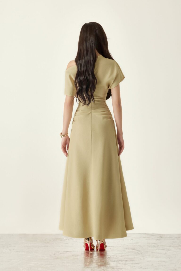 Olivia Structured Draping Midi Skirt
