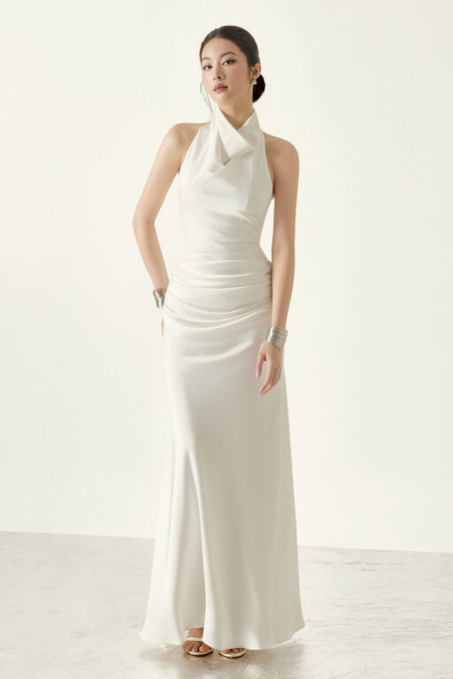 Eleanor Backless Fishtail Maxi Dress