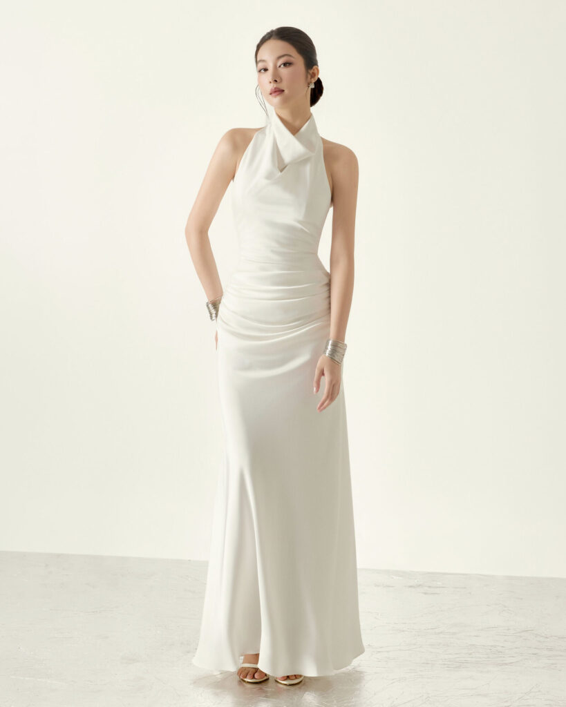 Eleanor Backless Fishtail Maxi Dress