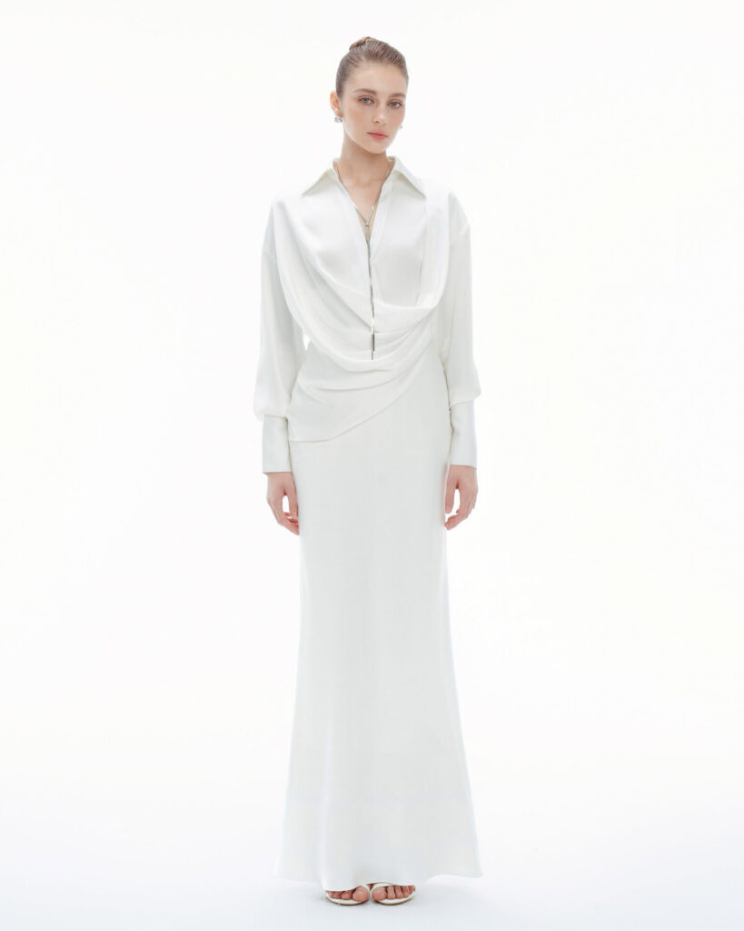 Eleanor Backless Fishtail Maxi Dress