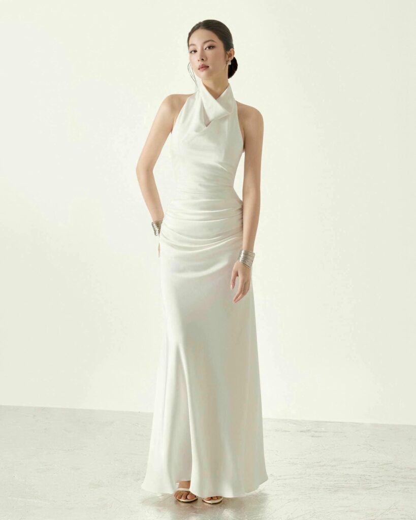 Eleanor Backless Fishtail Maxi Dress