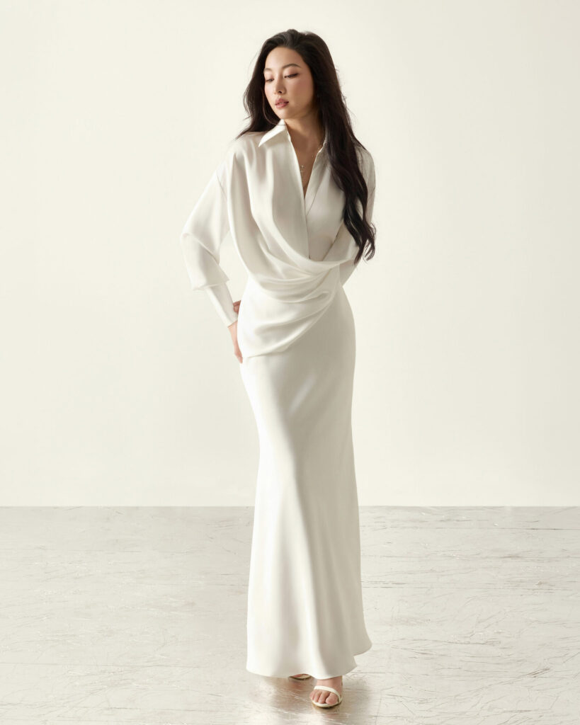 Frances Twisted Hem Shirt Dress