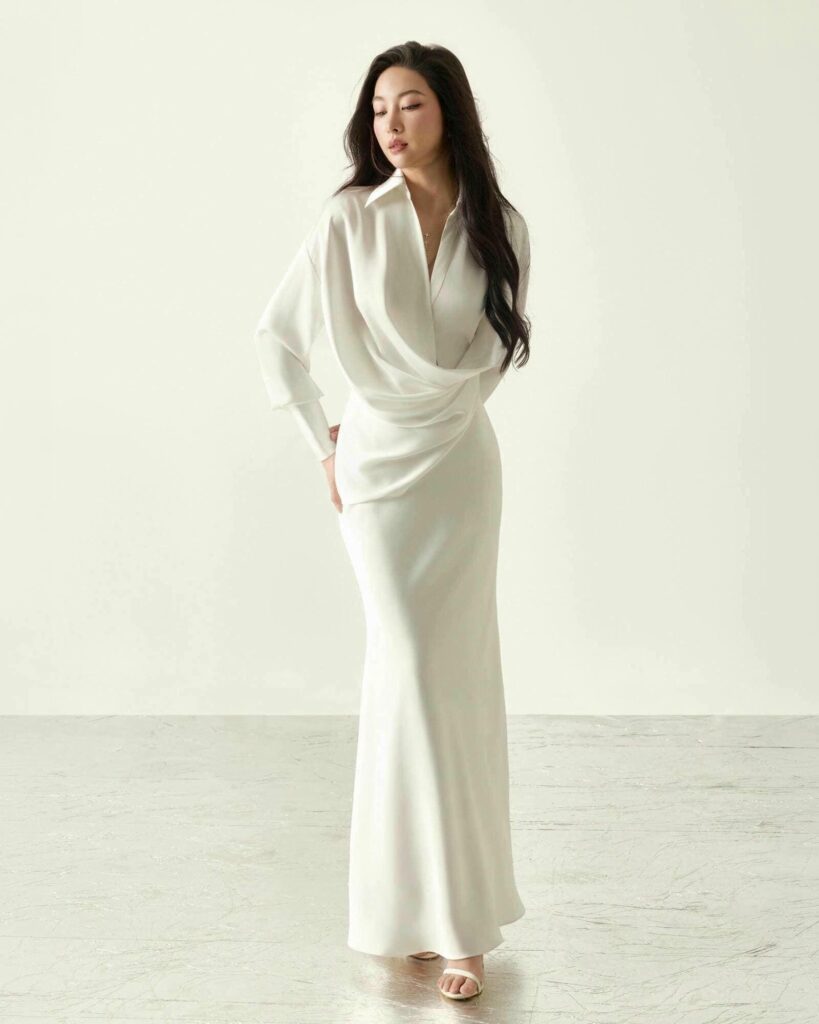Frances Twisted Hem Shirt Dress
