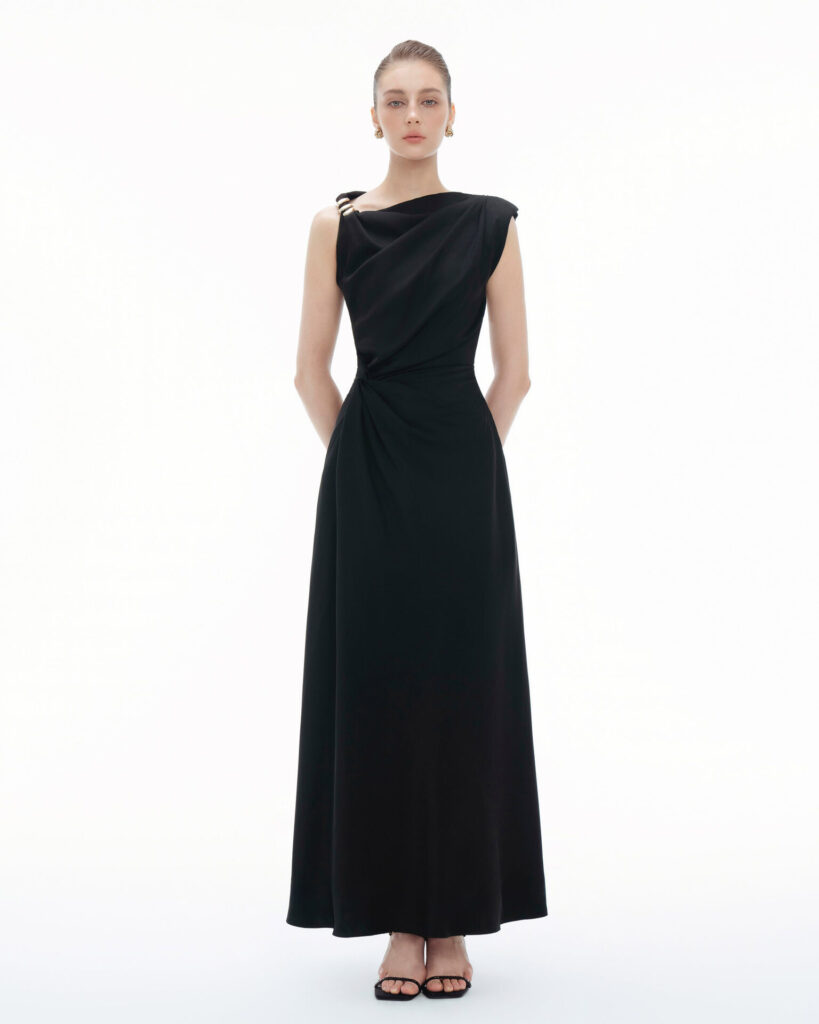 Oliver Asymmetric Drapping Bodycon Dress