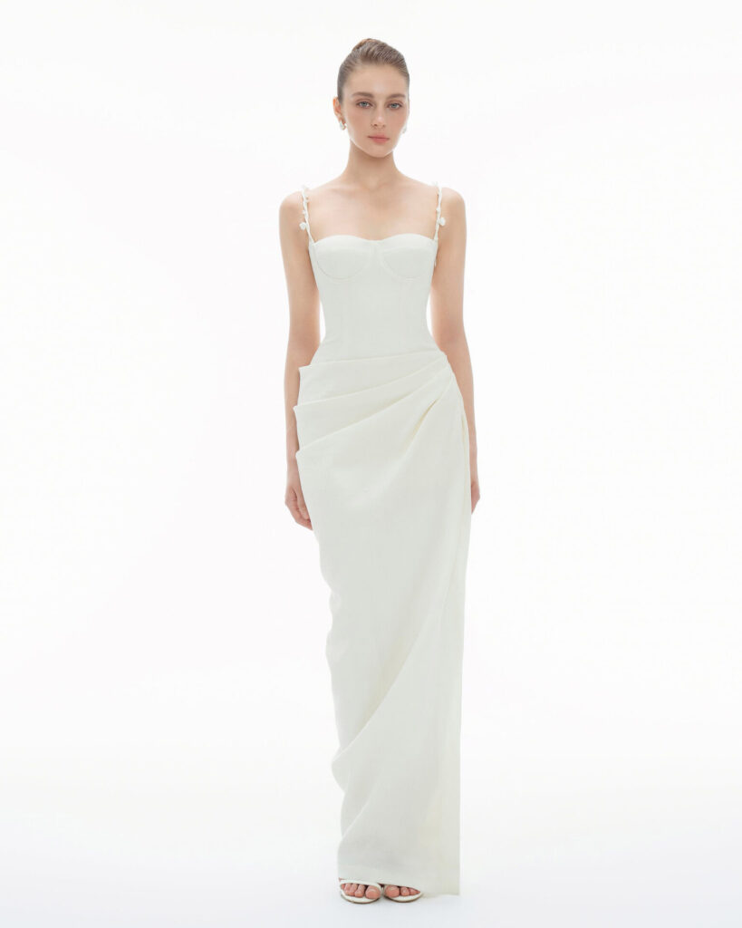 Oliver Asymmetric Drapping Bodycon Dress