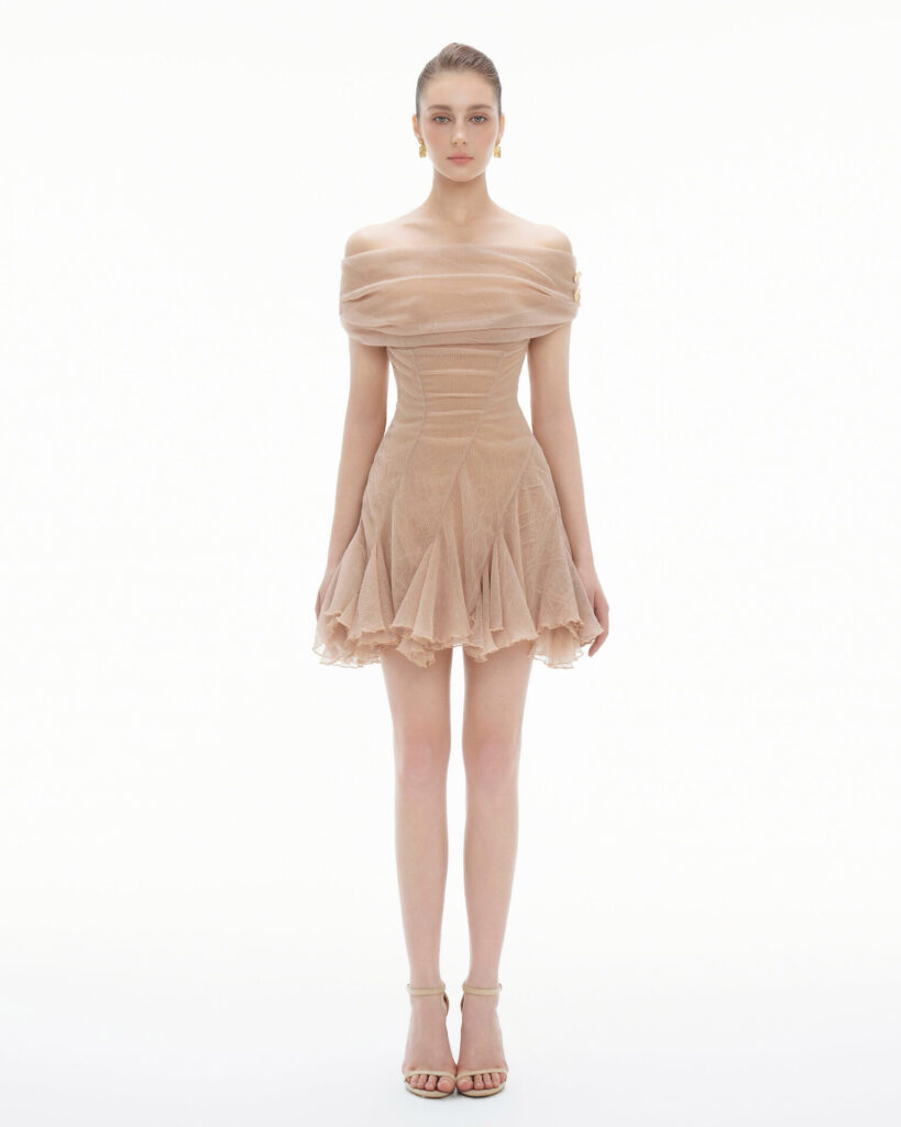 Oliver Asymmetric Drapping Bodycon Dress
