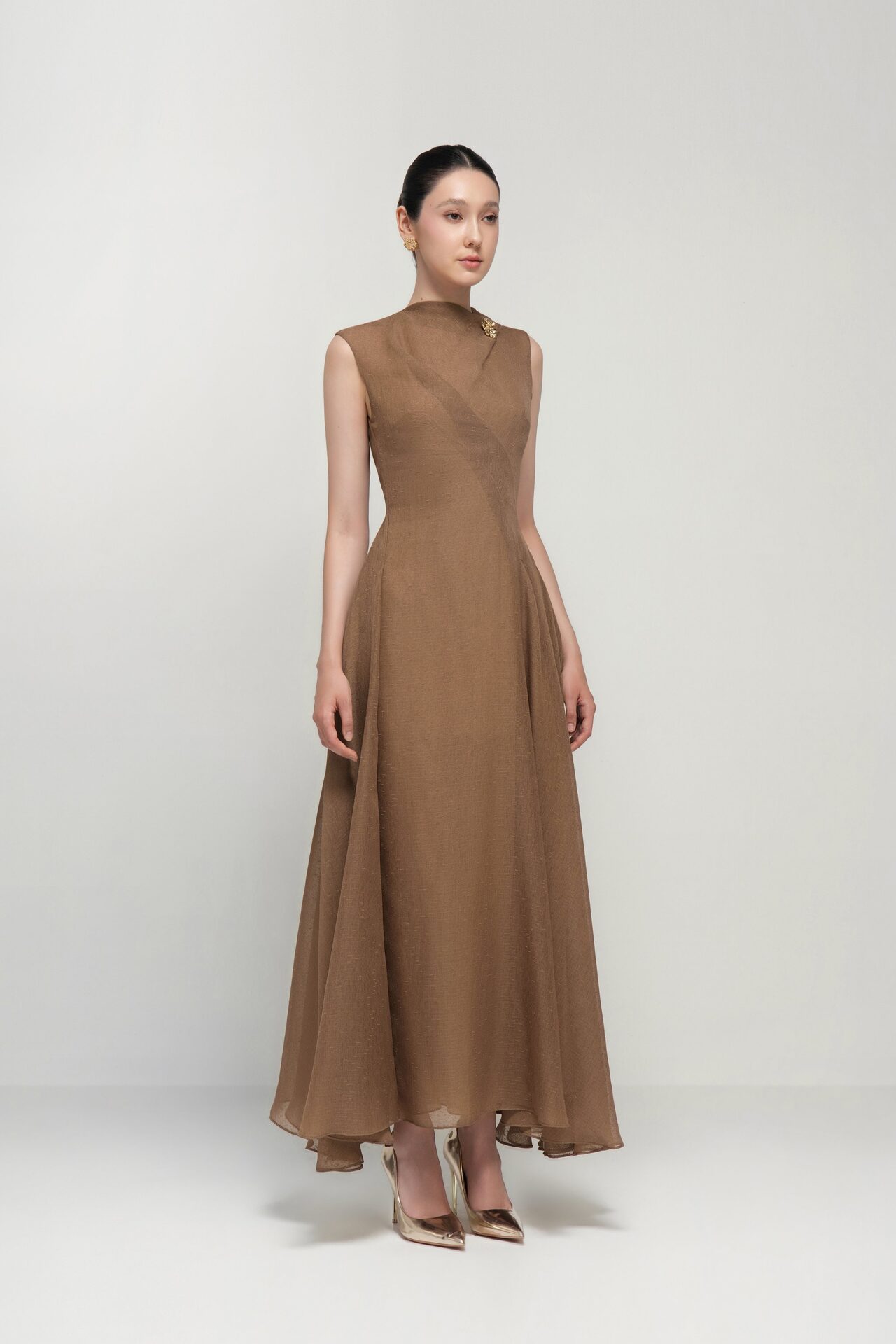 Daphne midi flared dress