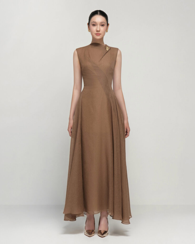 Daphne midi flared dress