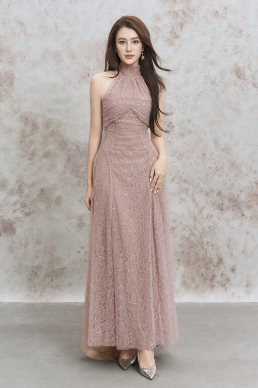 Lynx tiered high low lace dress