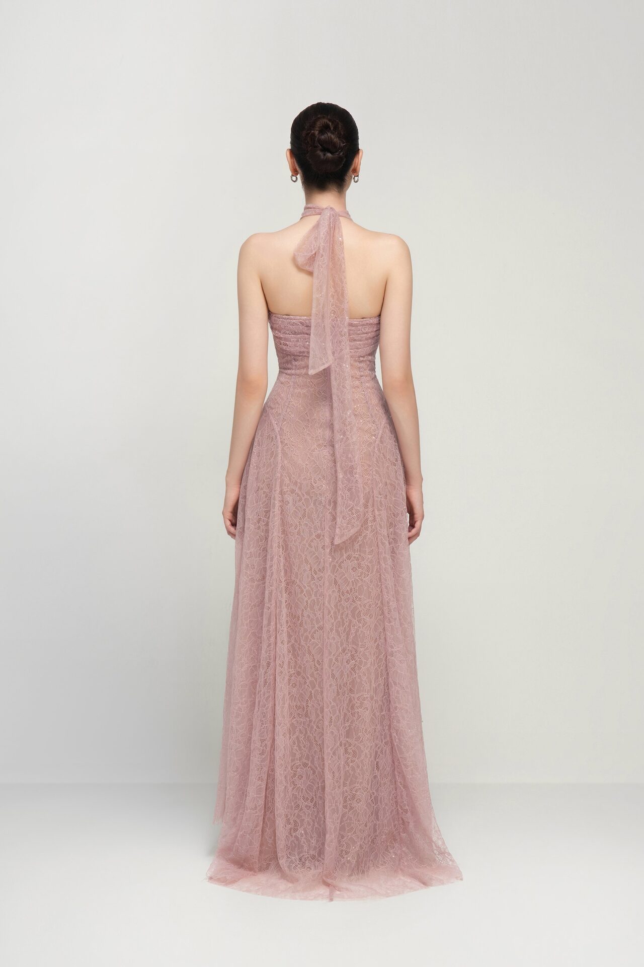 Lynx tiered high low lace dress