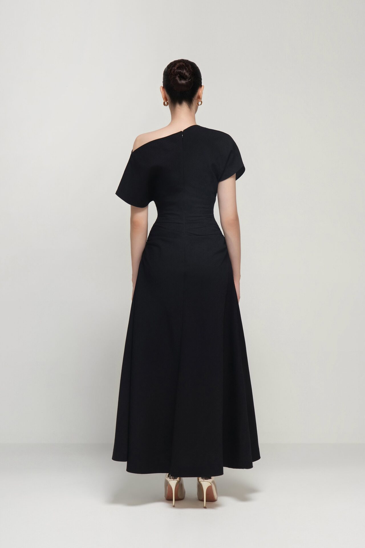 Olivia Structured Draping Midi Skirt