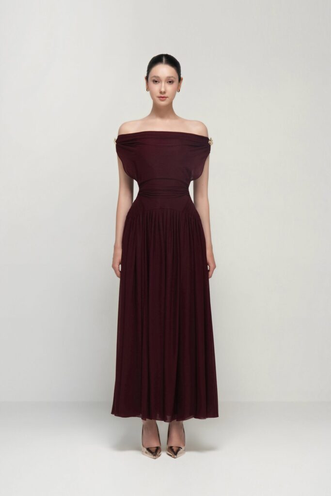 Shaula midi ruched dress
