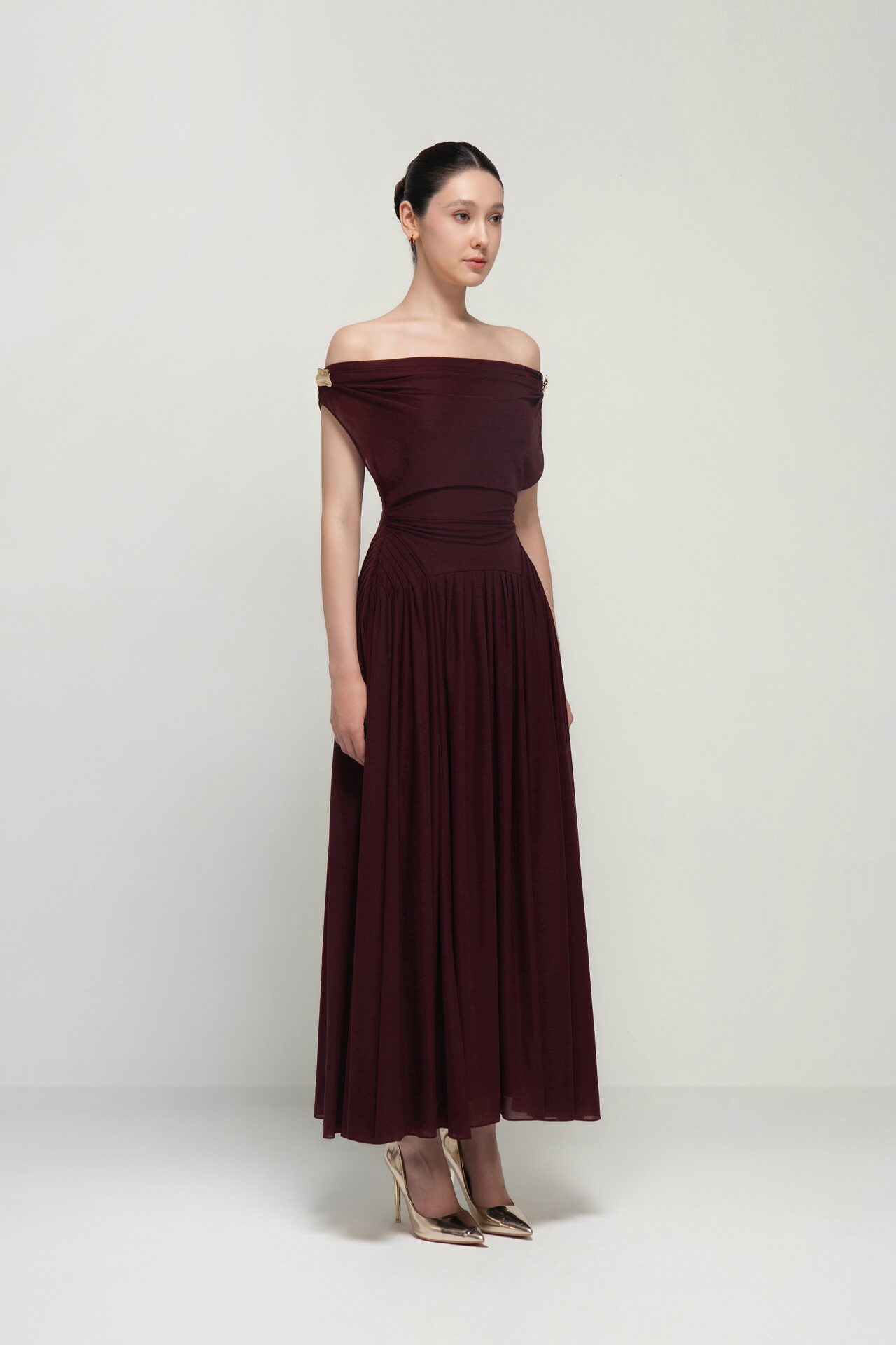 Shaula midi ruched dress