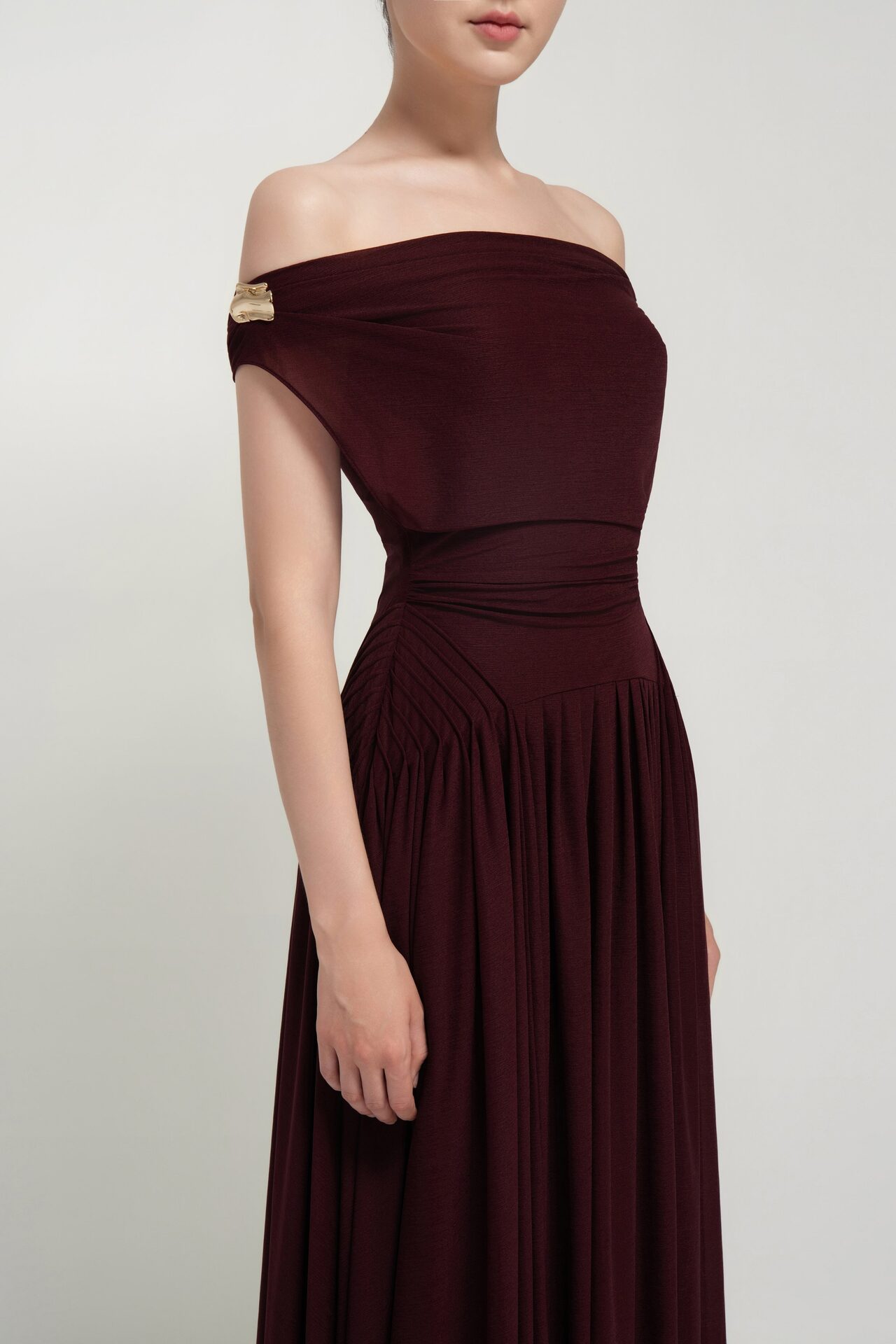Shaula midi ruched dress