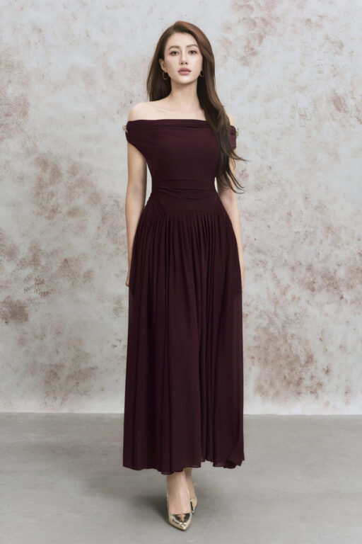 Shaula midi ruched dress