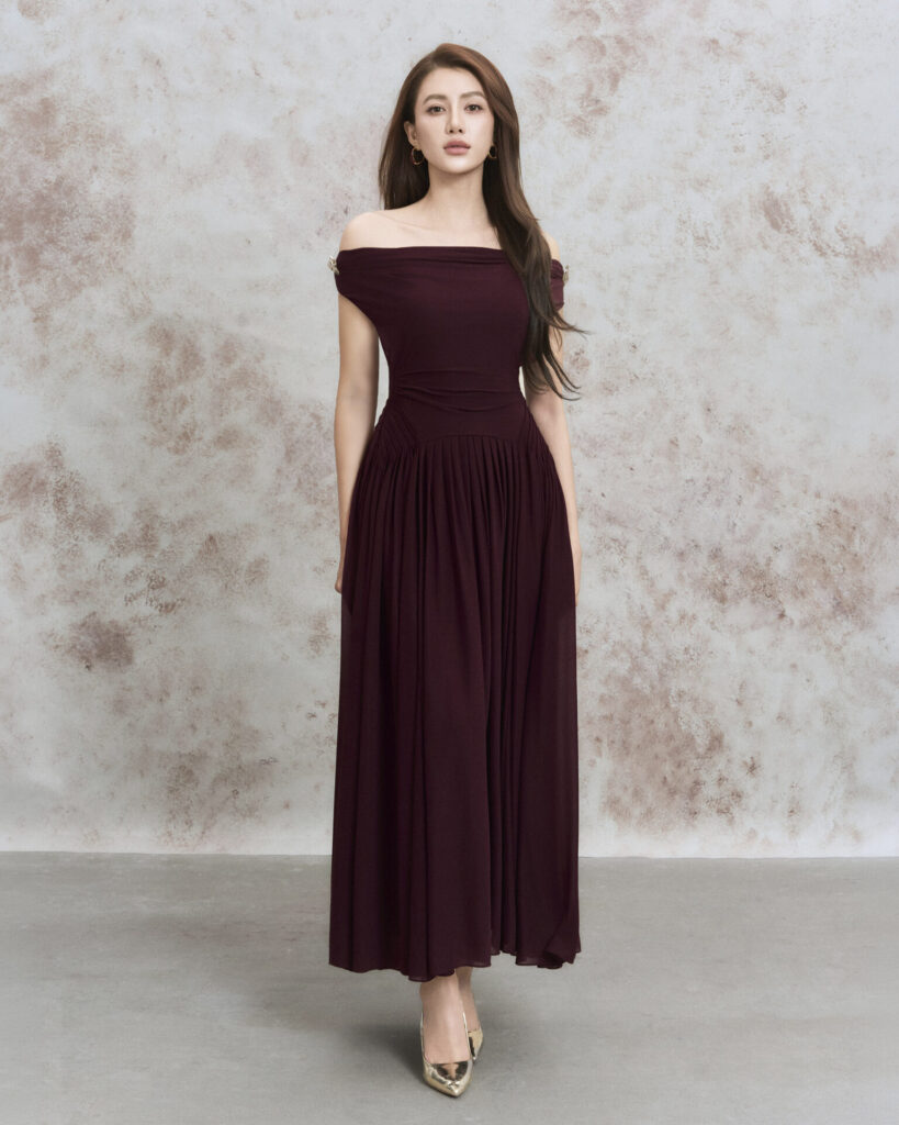Shaula midi ruched dress