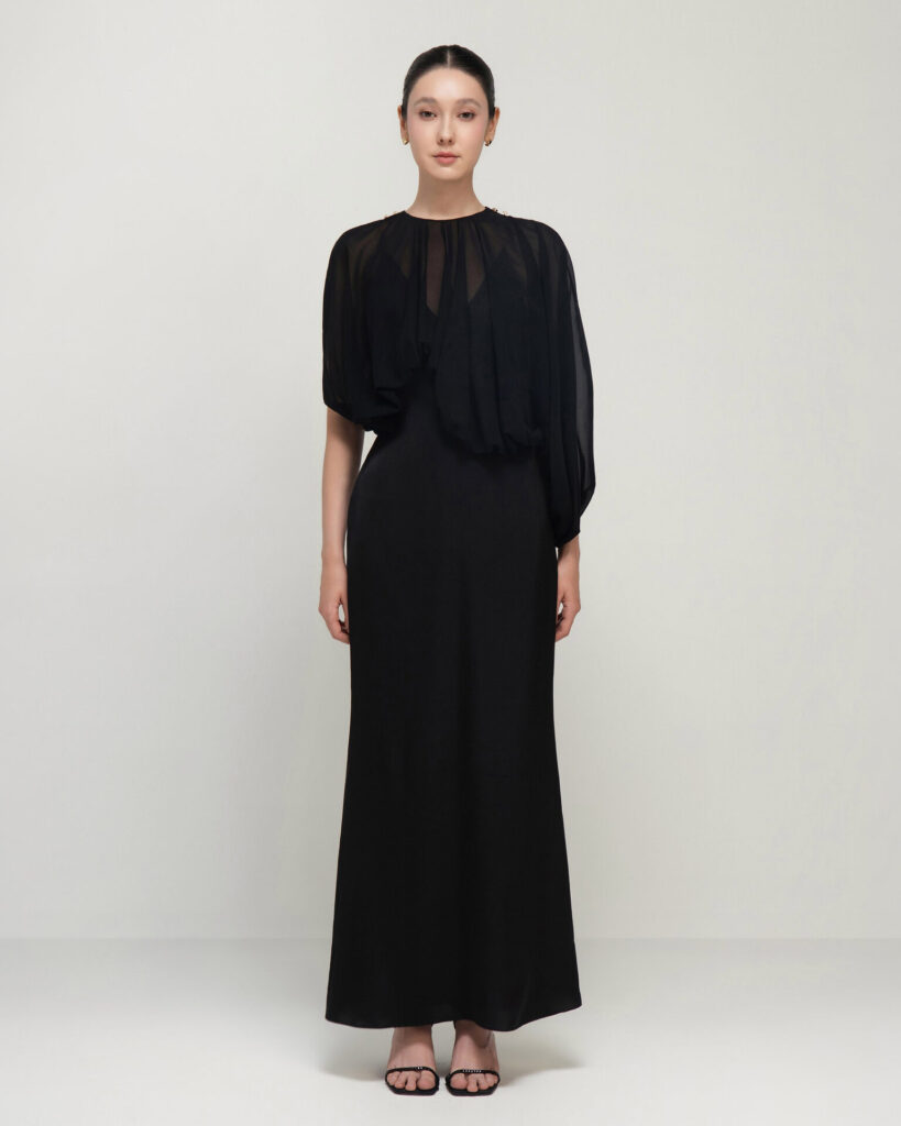 Wren gathered voile silk dress