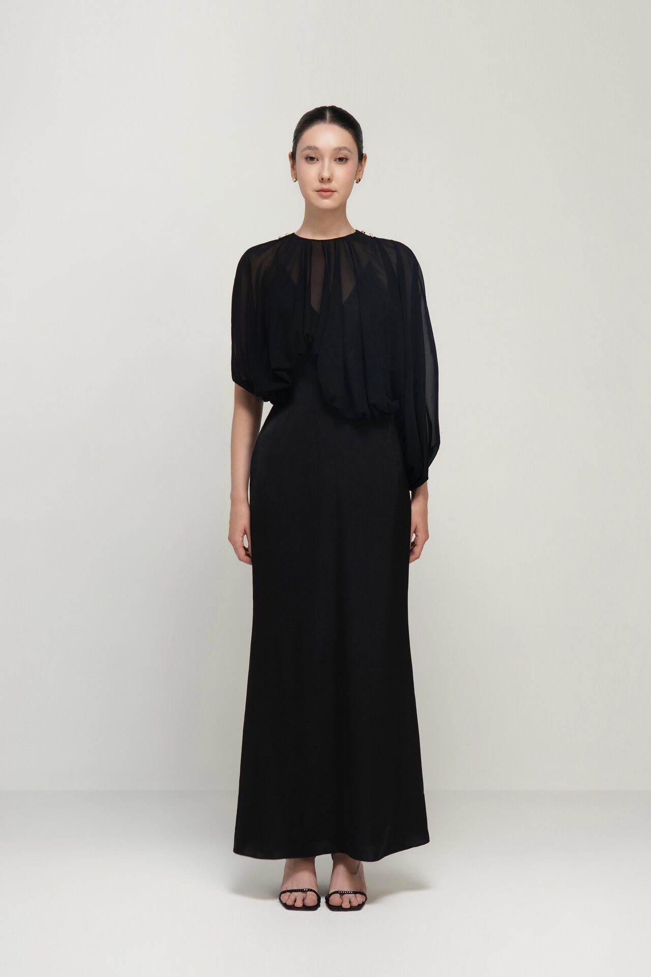 Wren gathered voile silk dress