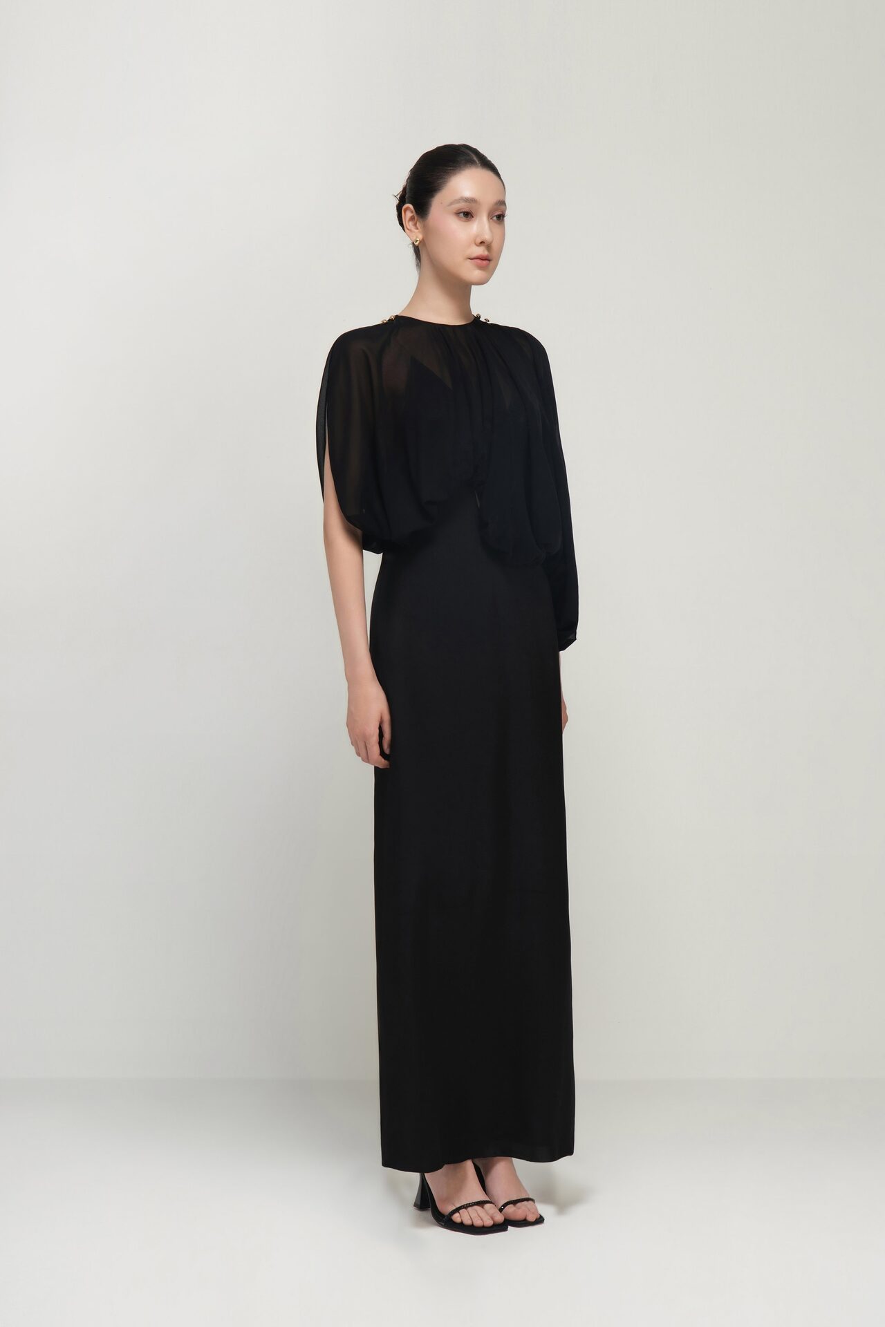Wren gathered voile silk dress