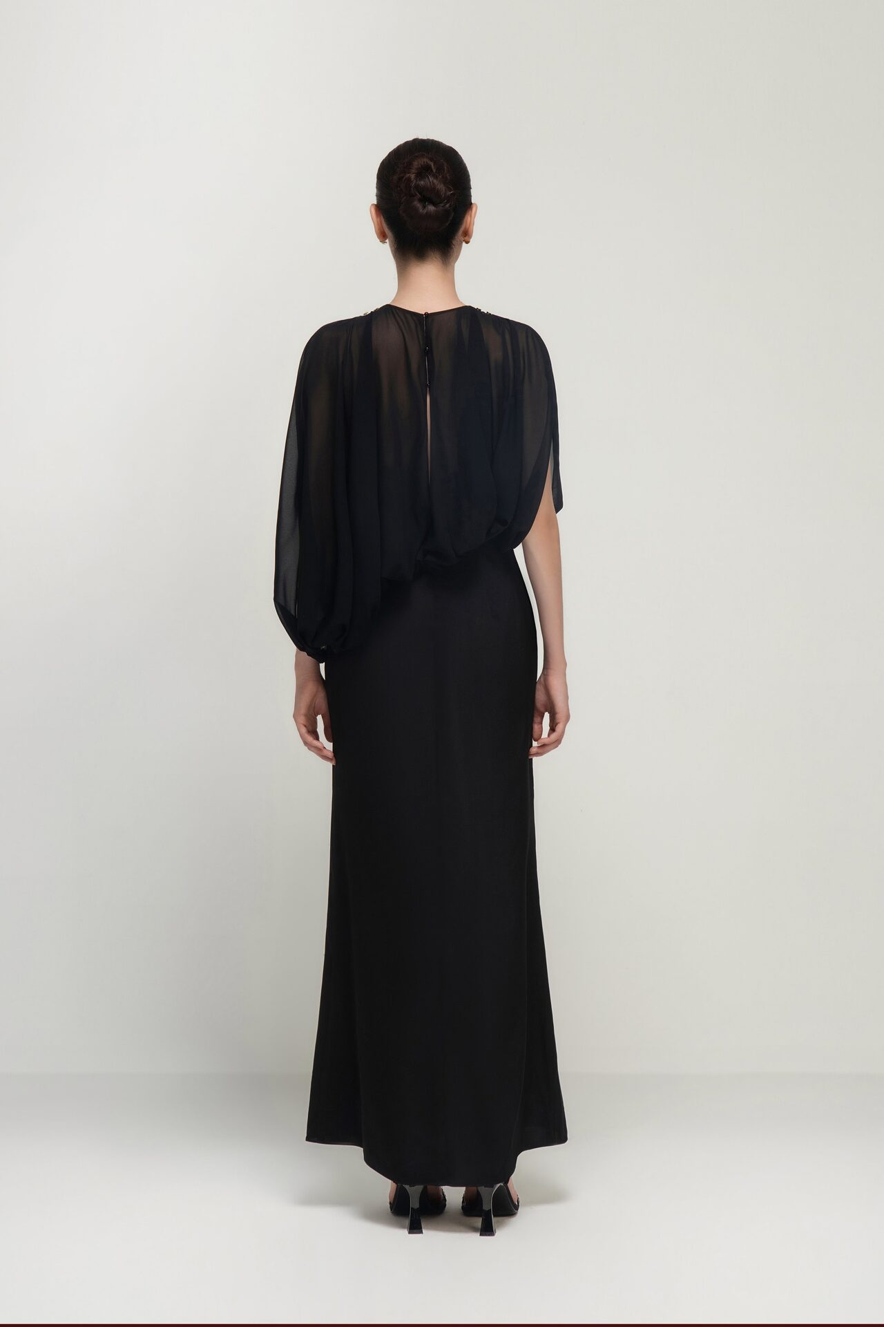 Wren gathered voile silk dress