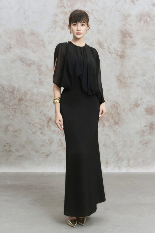 Wren gathered voile silk dress